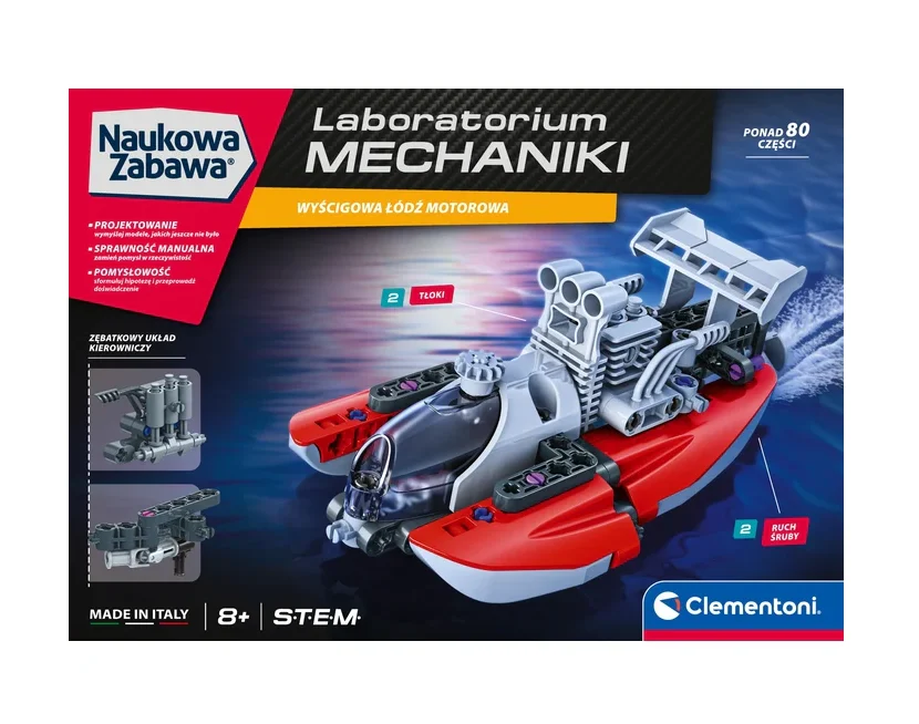Clementoni mehanički laboratorij trkaći motorni brod 50247_8