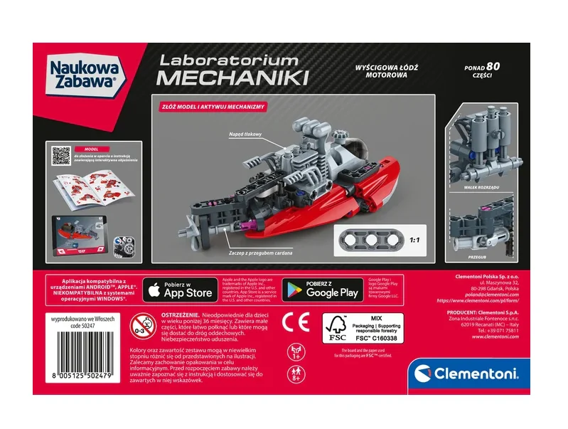 Clementoni mehanički laboratorij trkaći motorni brod 50247_9