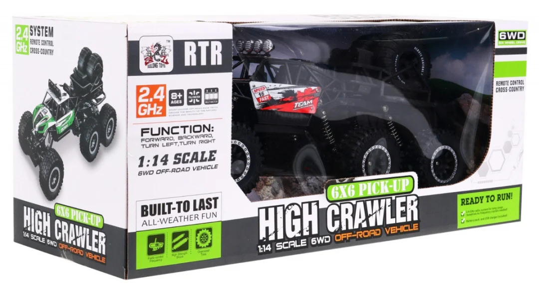 Crawler High za djecu 8+ Model na daljinsko upravljanje 1:14 6x6 pogon + rezervni kotači_8