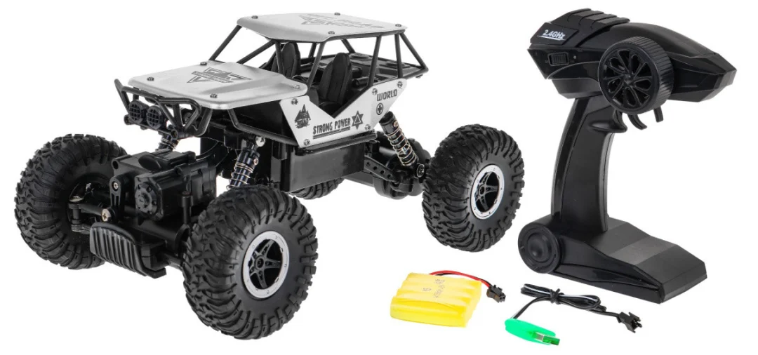 Crawler Monster za djecu 6, model na daljinsko upravljanje, srebrni, 1:18, ekstremna vožnja_2