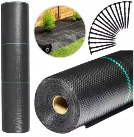 Crni agrotekstil protiv korova 160 cm × 50 m 90 g/m² + sidra_1