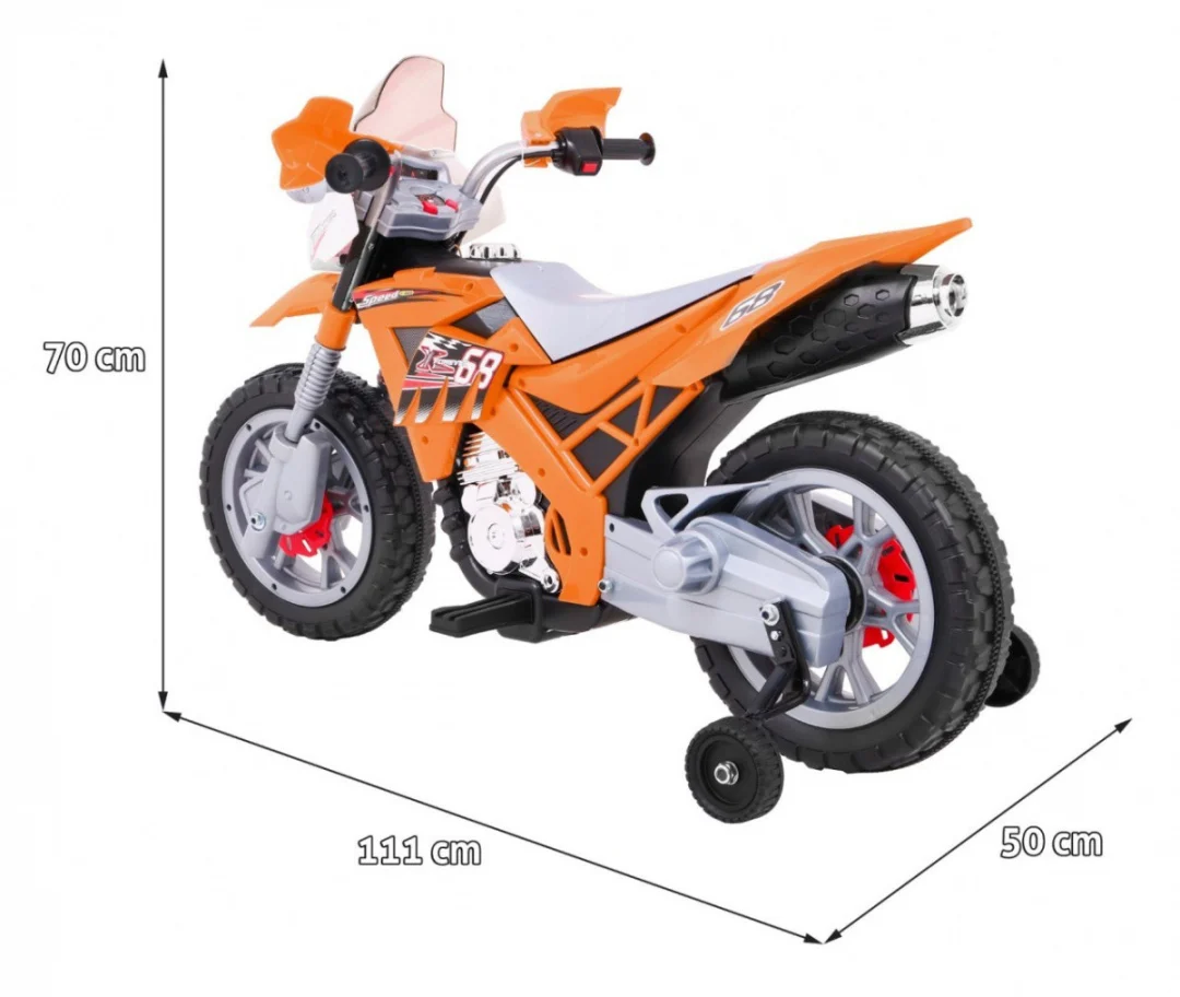 Cross motocikl na akumulator, narančasti motor na akumulator_2