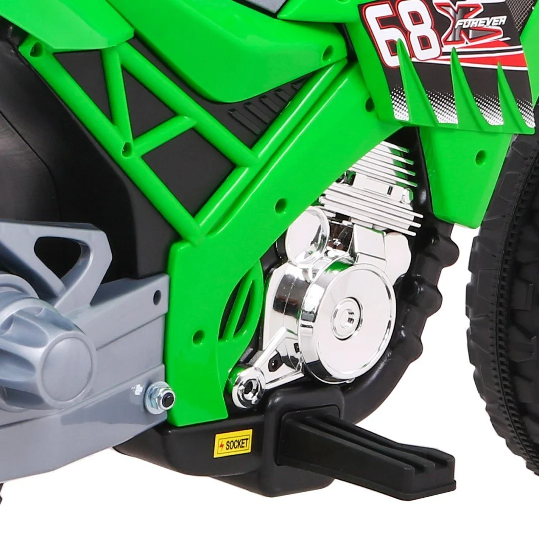 Cross motocikl na akumulator, zeleni motor na akumulator_10