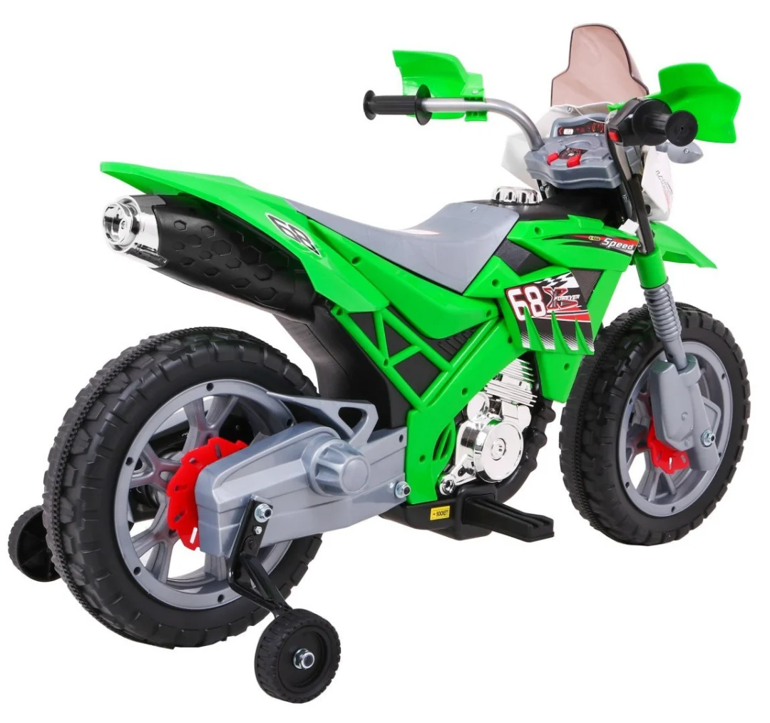 Cross motocikl na akumulator, zeleni motor na akumulator_7