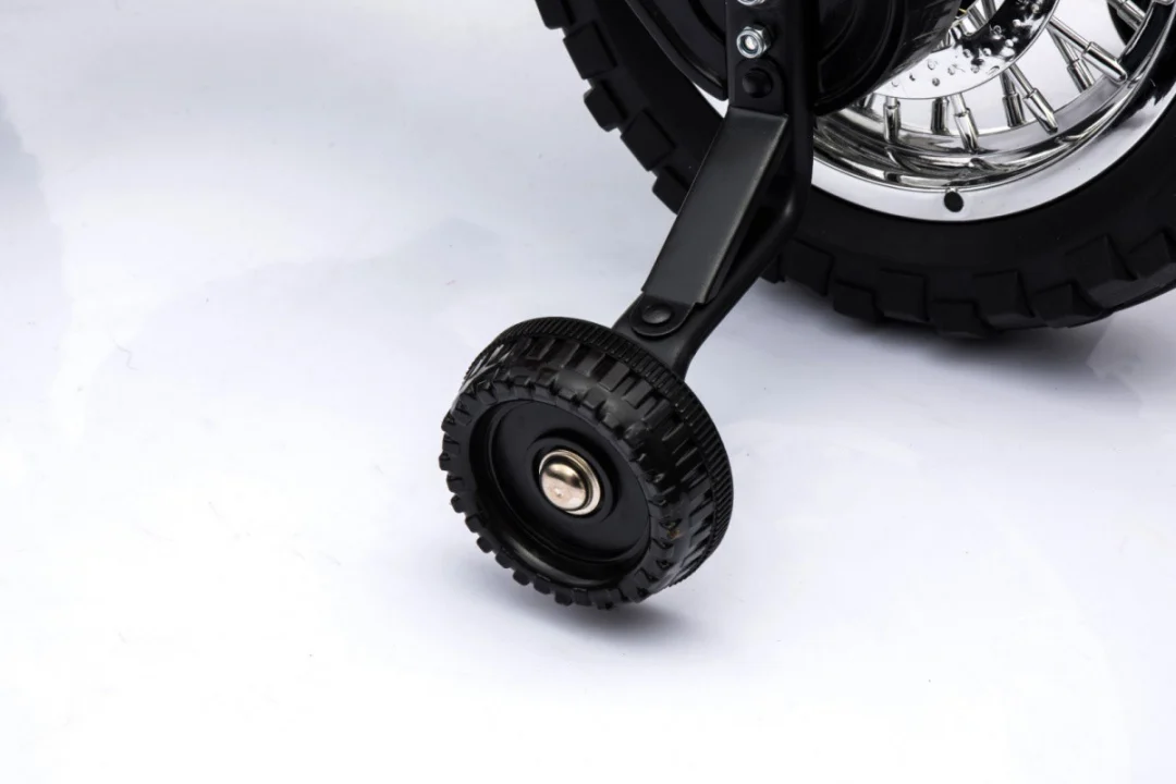 Cross motocikl za djecu na baterije, crveni + pomoćni kotači + LED zvukovi, crvena motor na akumulator_11