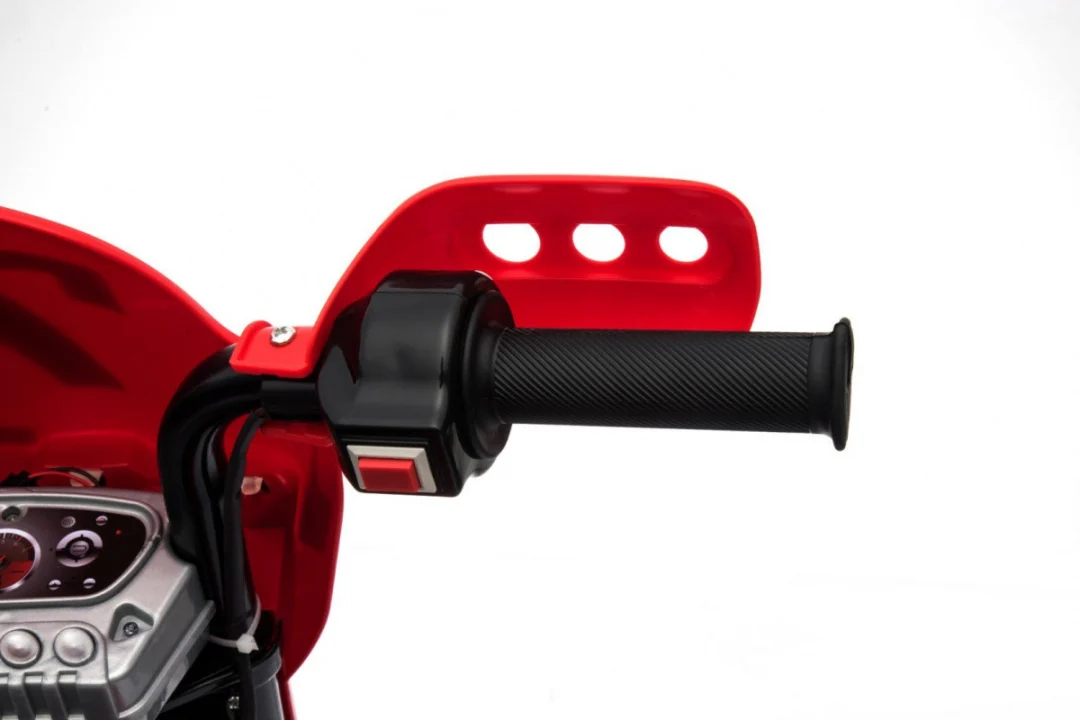 Cross motocikl za djecu na baterije, crveni + pomoćni kotači + LED zvukovi, crvena motor na akumulator_16