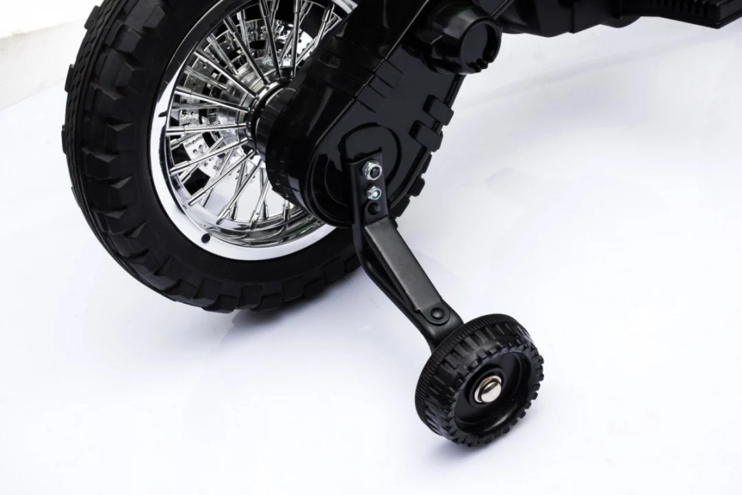 Cross motocikl za djecu na baterije, zelena boja + pomoćni kotači + LED zvukovi motor na akumulator_18