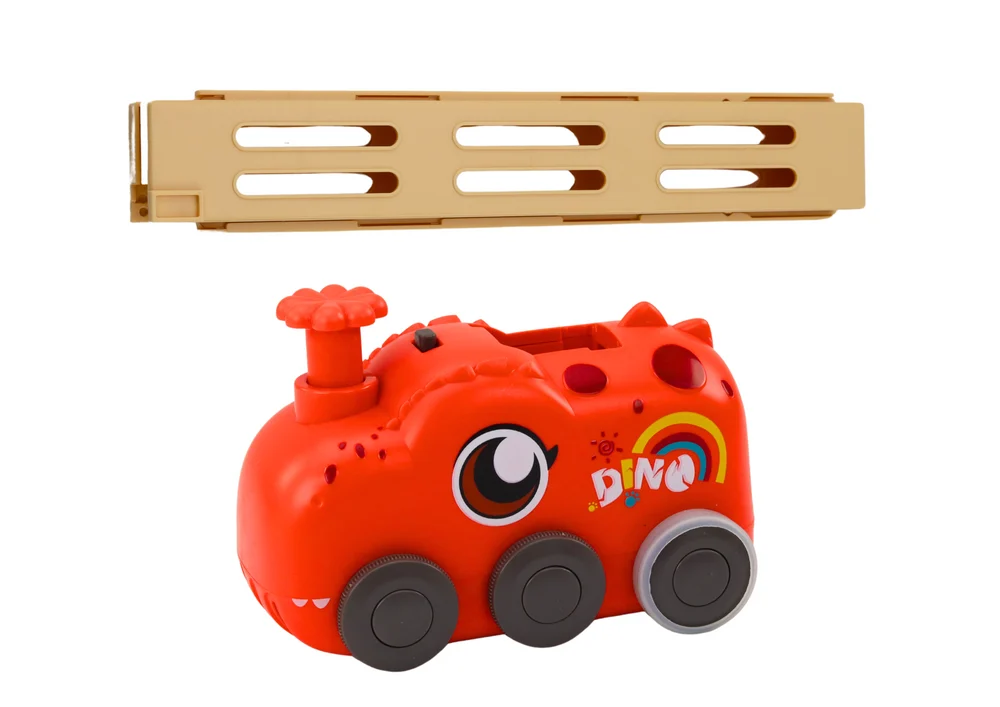 Crveni automobil s dinosaurusom - set domina u 4 boje_3