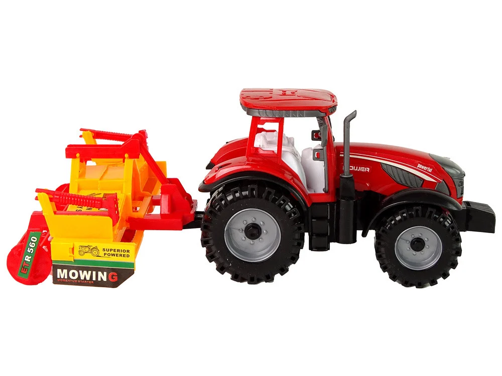 Crveni traktor s narančastim pogonom kultivatora_6