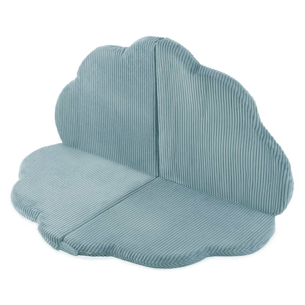 Cvjetna podloga Plush Nest, 115x115x5cm, plava, vrhunski kord, pahuljasti cvijet_3