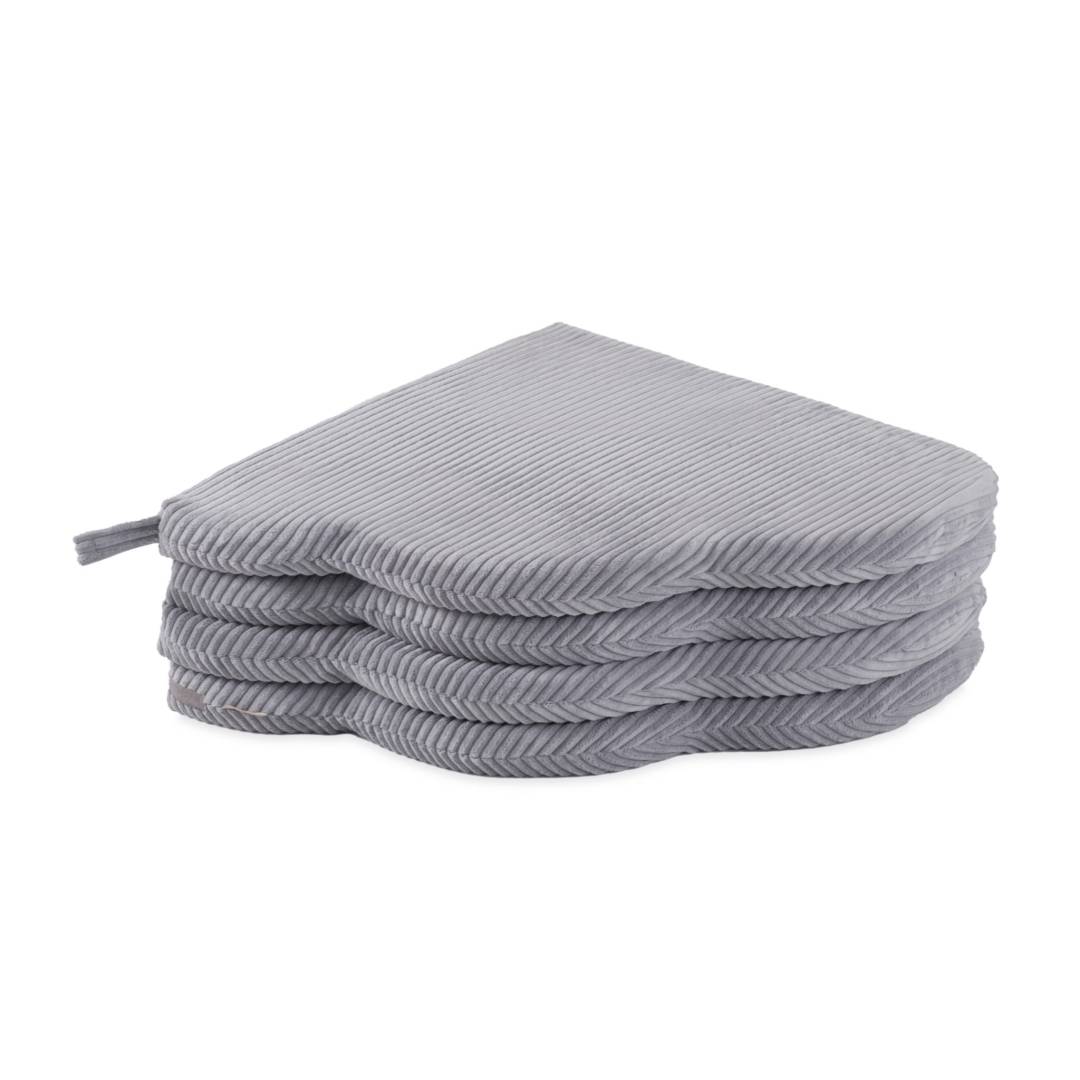 Cvjetna podloga Plush Nest, 115x115x5cm, siva, vrhunski kord, pahuljasti cvijet_4