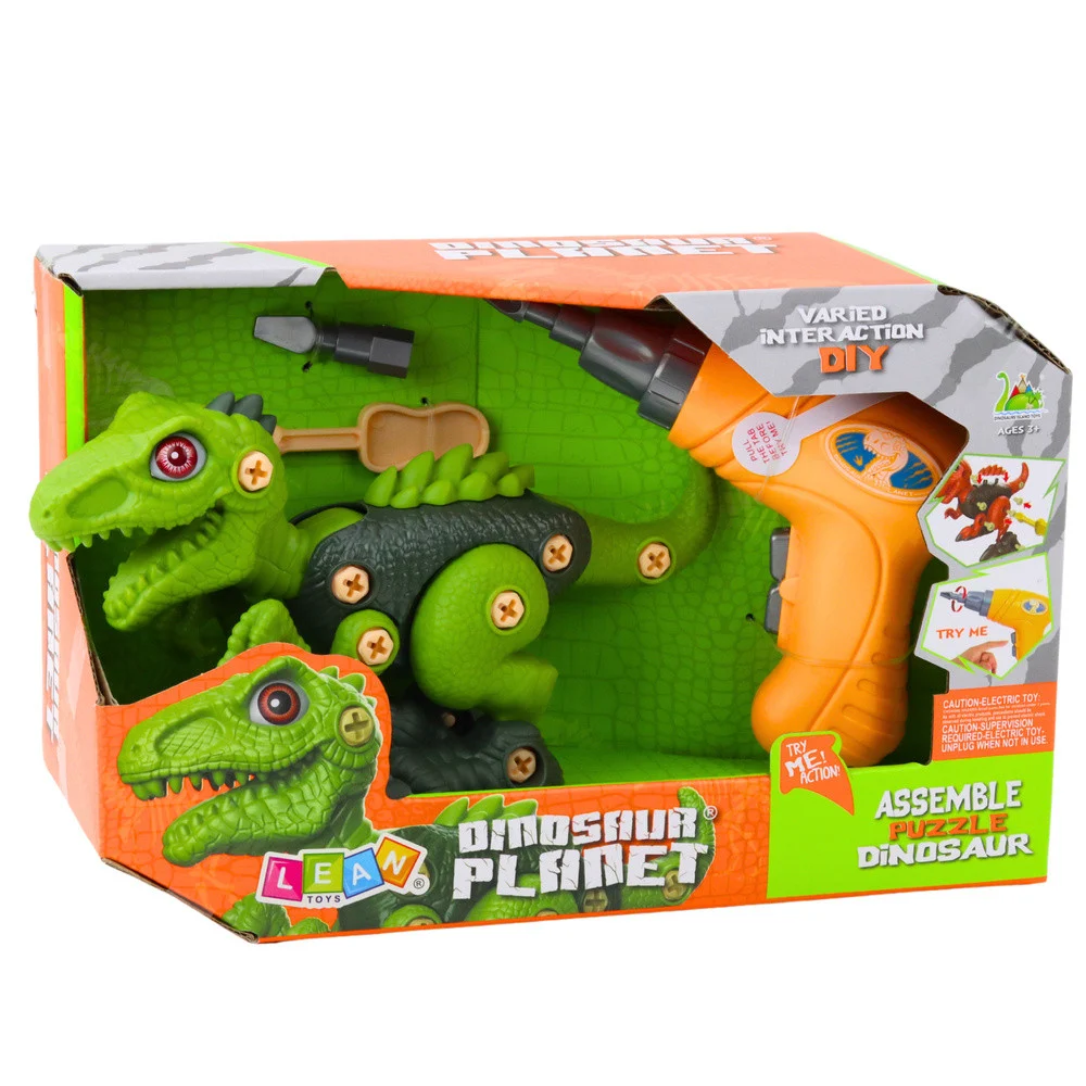 DIY dinosaur za uvrtanje sa zelenom bušilicom_4