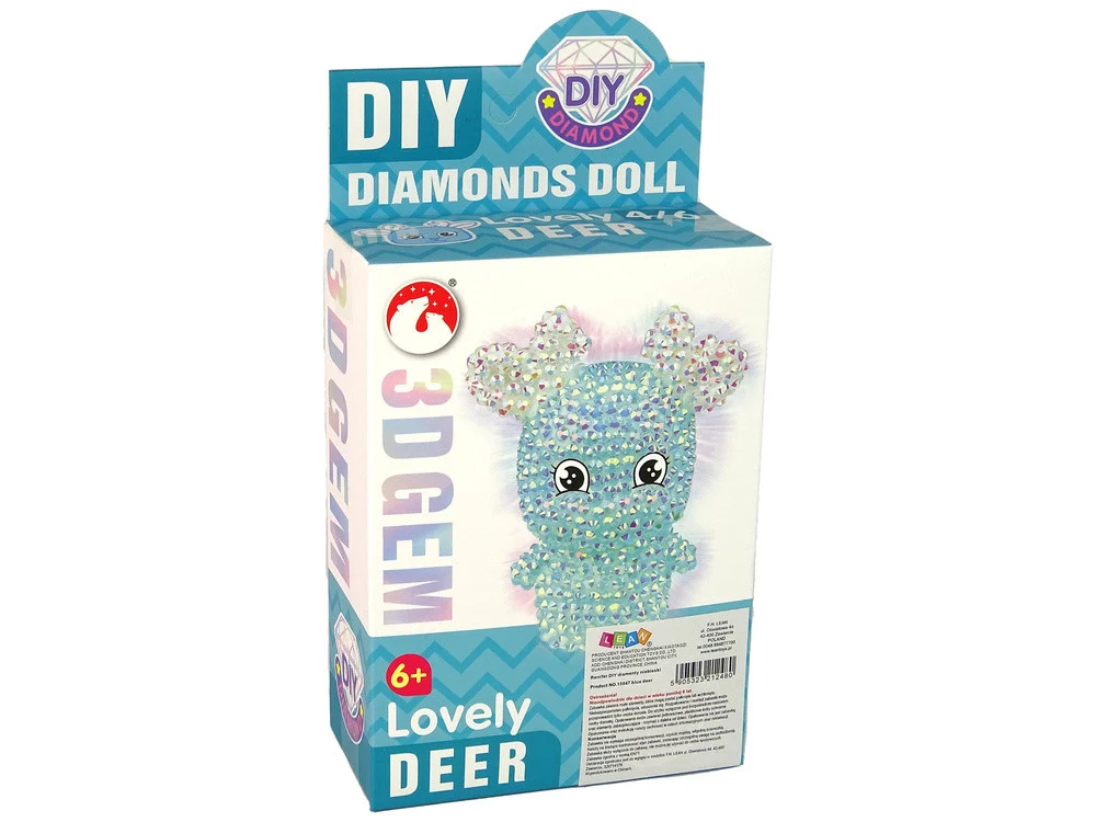 DIY komplet za 3D privjesak sobova, plavi kristali_4