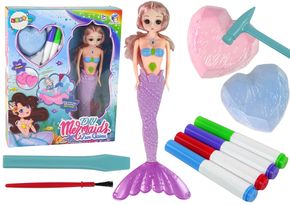 DIY komplet za iskapanje blaga sirene, ljubičasta_1