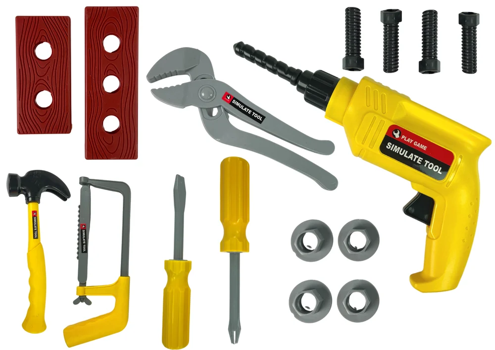 DIY set bušilica, čekić i odvijači_2