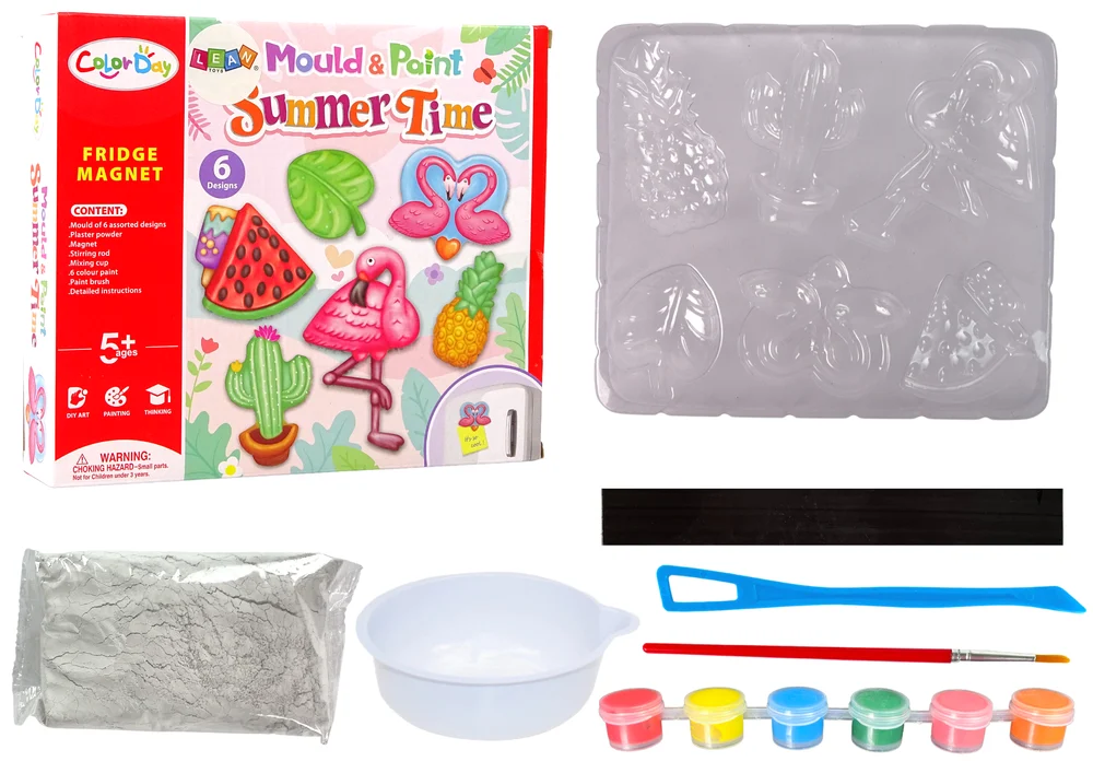 DIY set za gipsane magnetske ukrase, flamingo i lubenica_1