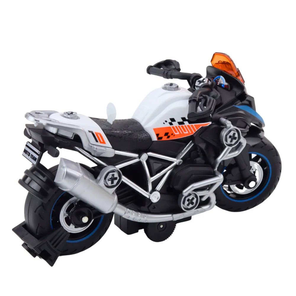 DIY trkaći motor crni sa svjetlima i zvukom_3
