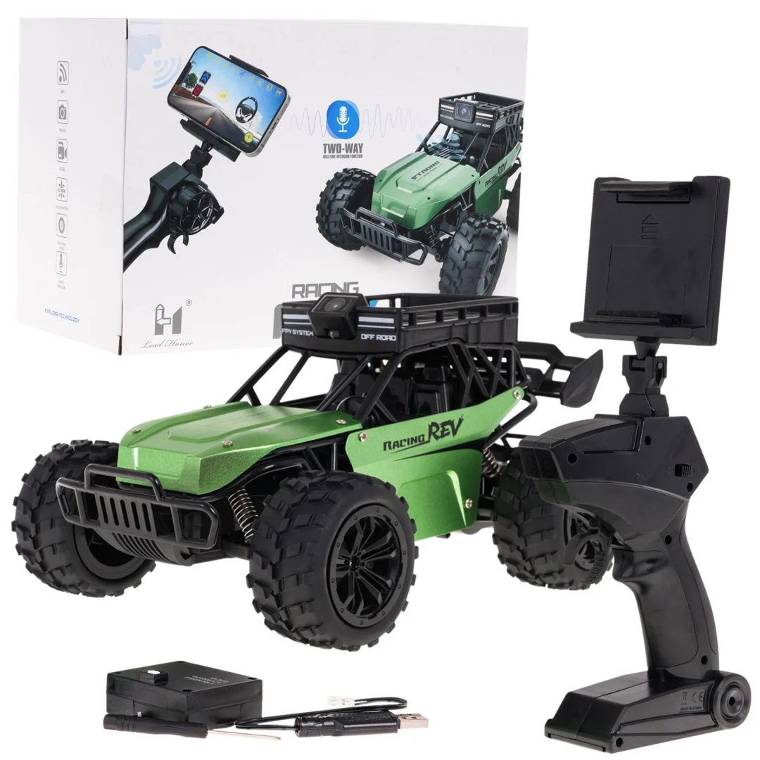 Daljinski upravljani FPV terenski automobil za djecu 6+ s Wi-Fi kamerom + funkcija dijaloga + gumene gume + metalna karoserija_2