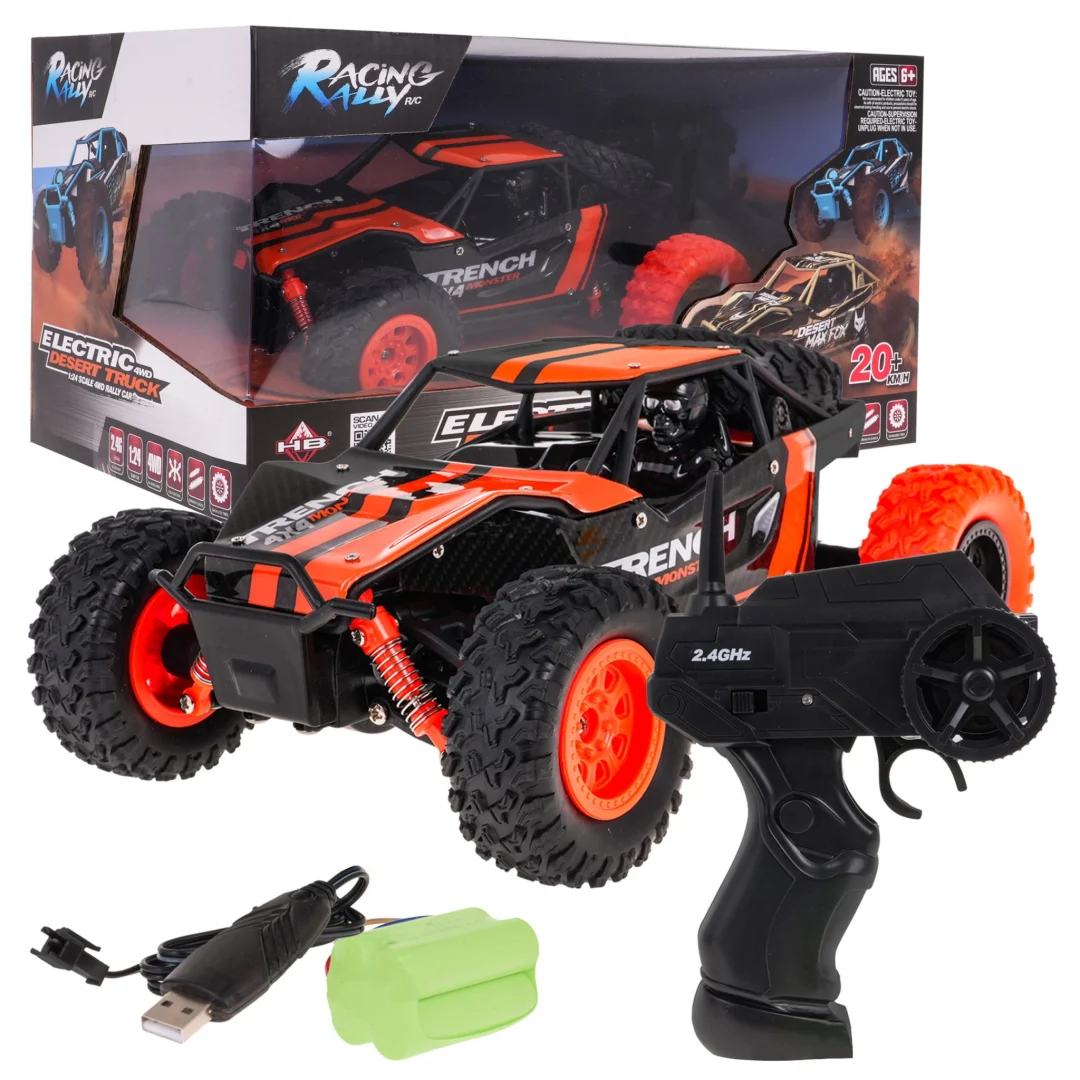 Daljinski upravljani pustinjski kamion gusjeničar za djecu 6+ Model 1:24 + metalna karoserija + 4x4_2
