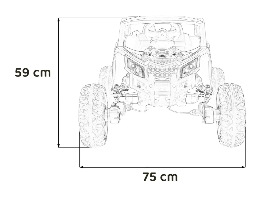 Defend Kuromi 4x4 ATV buggy, ljubičasti_2