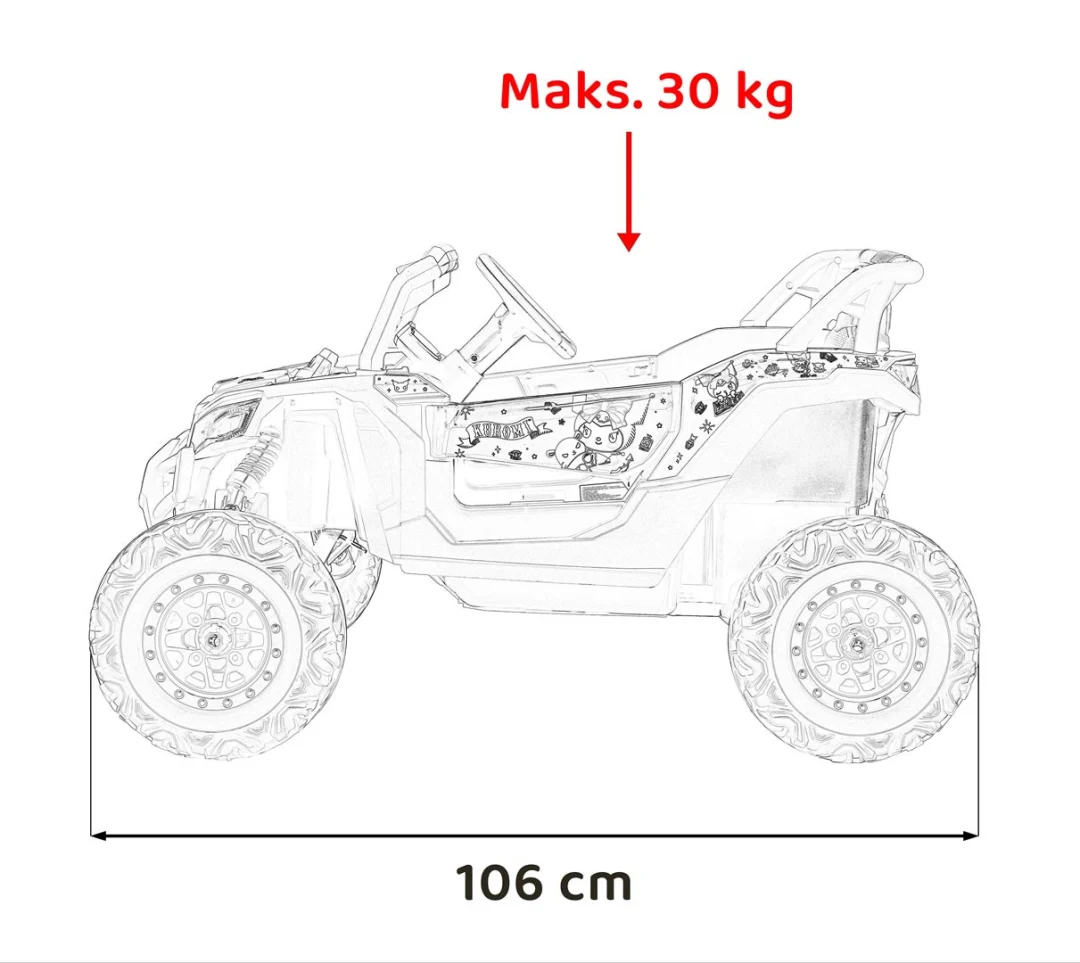 Defend Kuromi 4x4 ATV buggy, ljubičasti_3