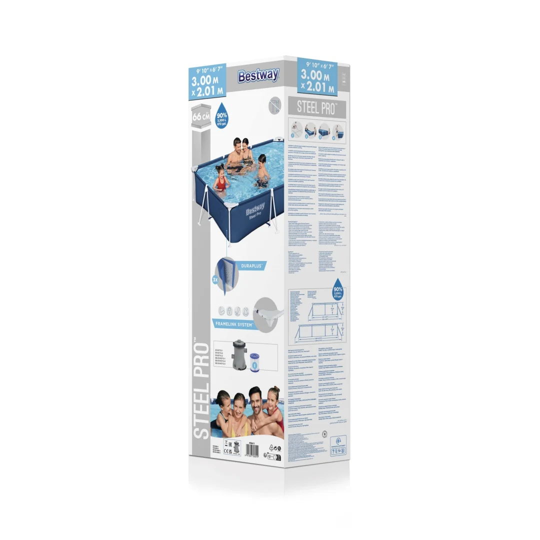 Deluxe Steel Pro Frame bazen 300x201x66 BESTWAY 3u1 + pumpa + filter_5