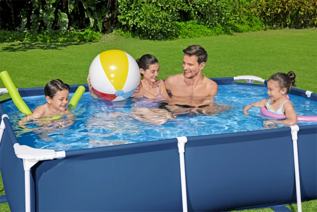DeluxeJr bazen s okvirom od čelika Pro 259x170x61 BESTWAY za vrt_2