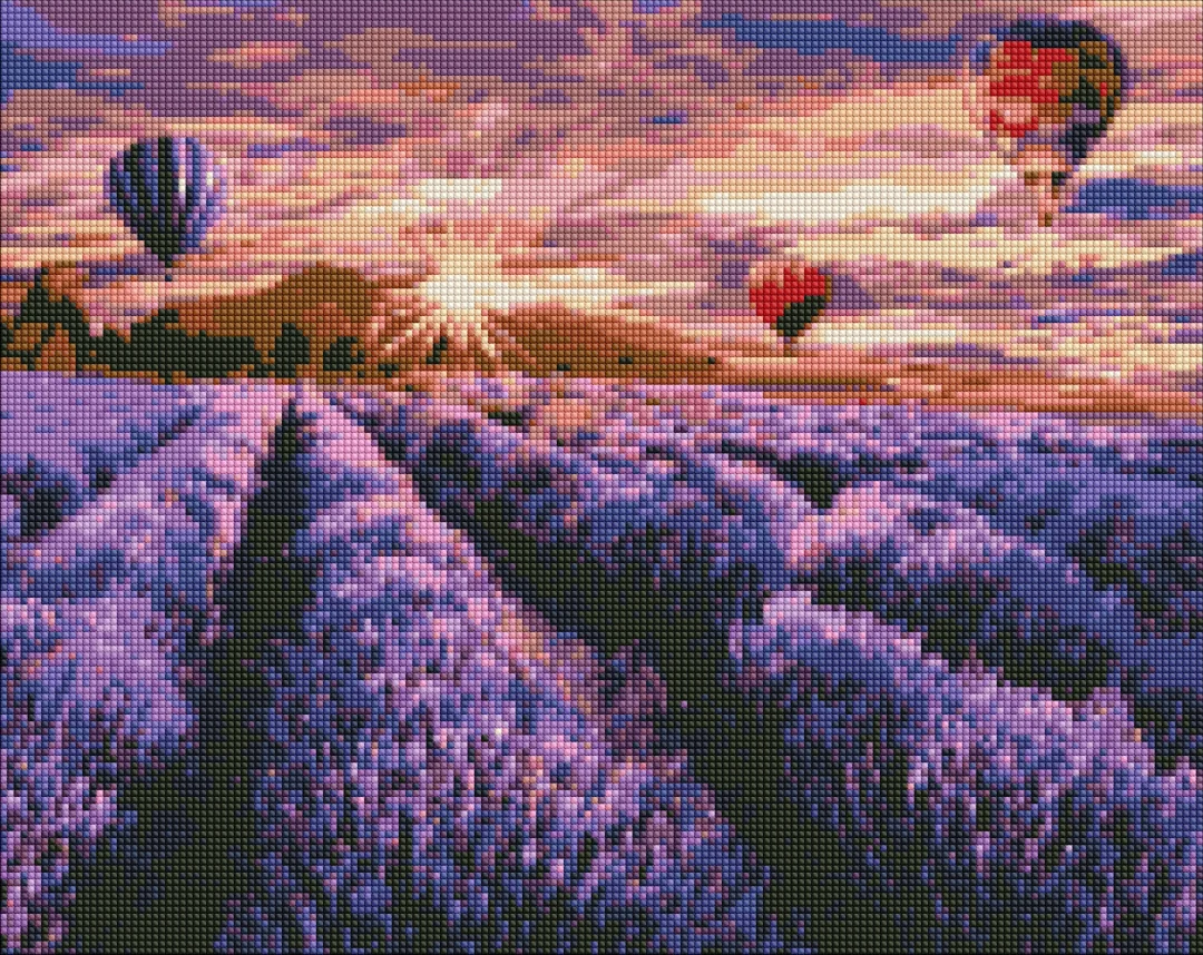 Dijamantni mozaik Cvjetajuća lavanda 40 × 50 cm_1