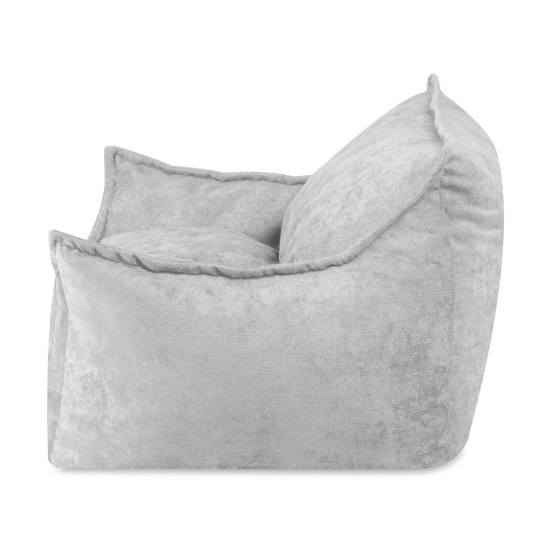 Dječja fotelja Plush Nest ROYA, siva, vrhunski šenil_4