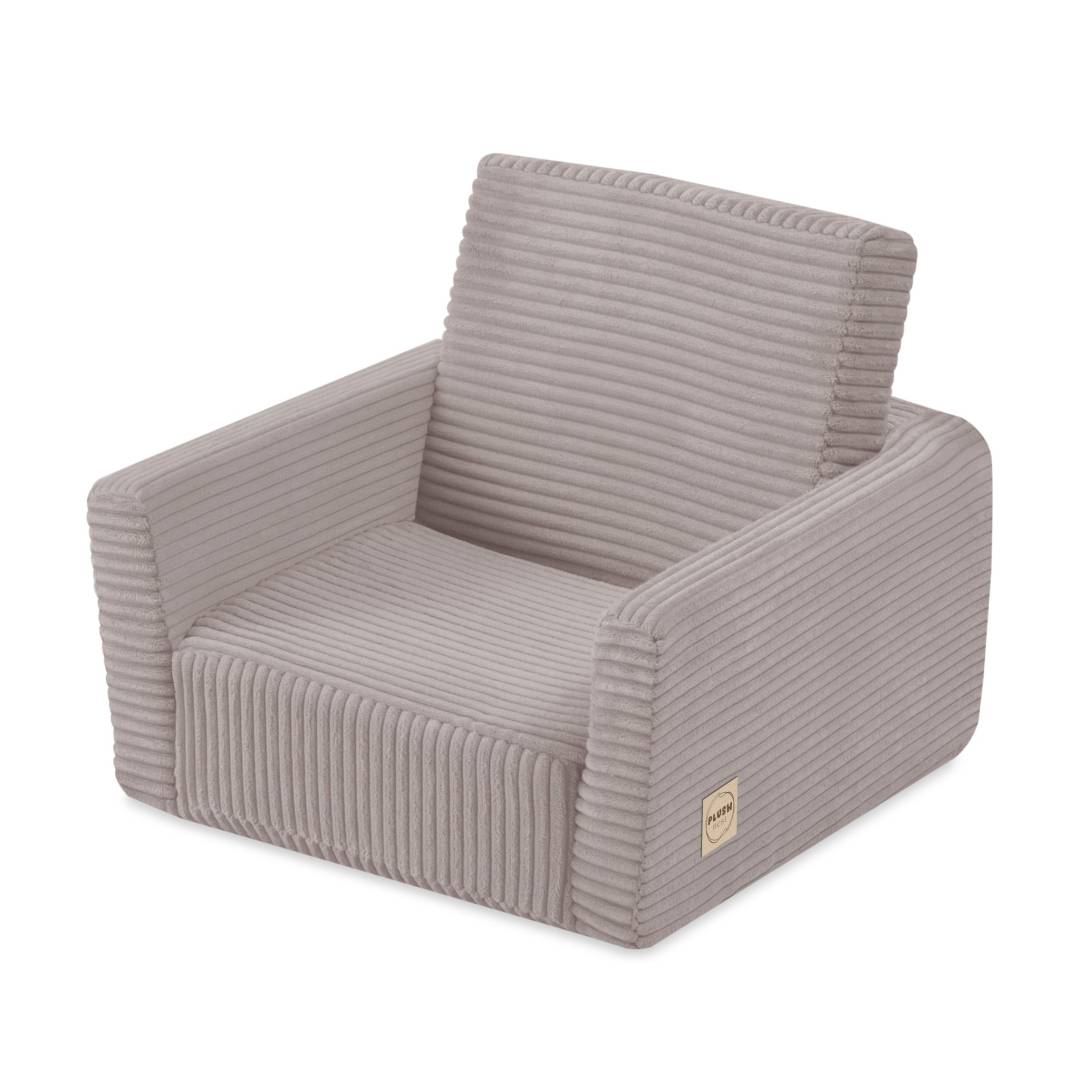 Dječja fotelja na razvlačenje Plush Nest CUBIE, naslonjač, bež, vrhunski kord_6
