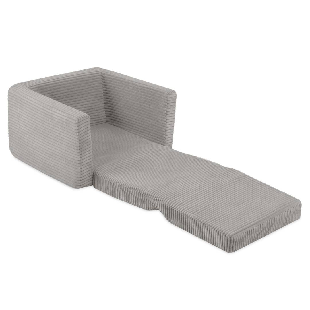 Dječja fotelja na razvlačenje Plush Nest CUBIE, naslonjač, bež, vrhunski kord_8