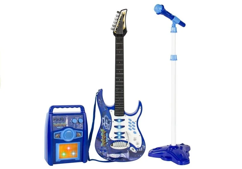 Dječja gitara s pojačalom, mikrofonom i MP3 ulazom_2