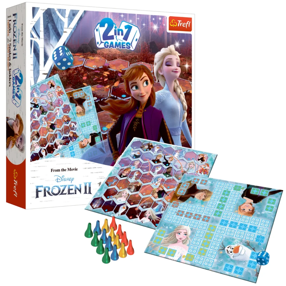 Dječja igra 2 u 1 Kineske zmije i ljestve Frozen II Trefl 02068_6