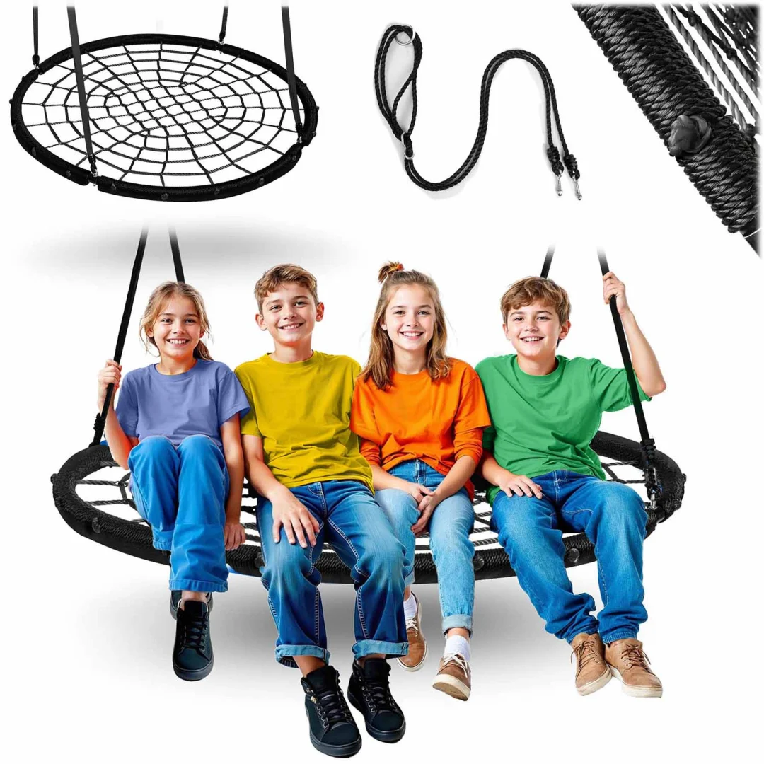 Dječja ljuljačka Neo-Sport NS-104 ptičje gnijezdo, Ø 120 cm, crvena_1