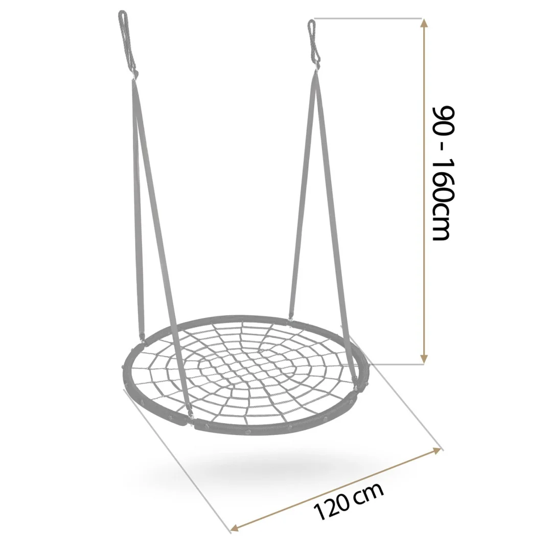 Dječja ljuljačka Neo-Sport NS-104 ptičje gnijezdo, Ø 120 cm, crvena_4