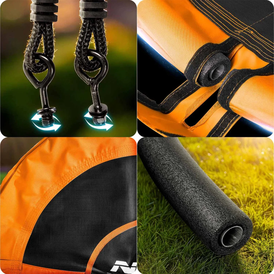 Dječja ljuljačka Neo-Sport Swingo ptičje gnijezdo, Ø 100 cm, crvena, var. 1084_9