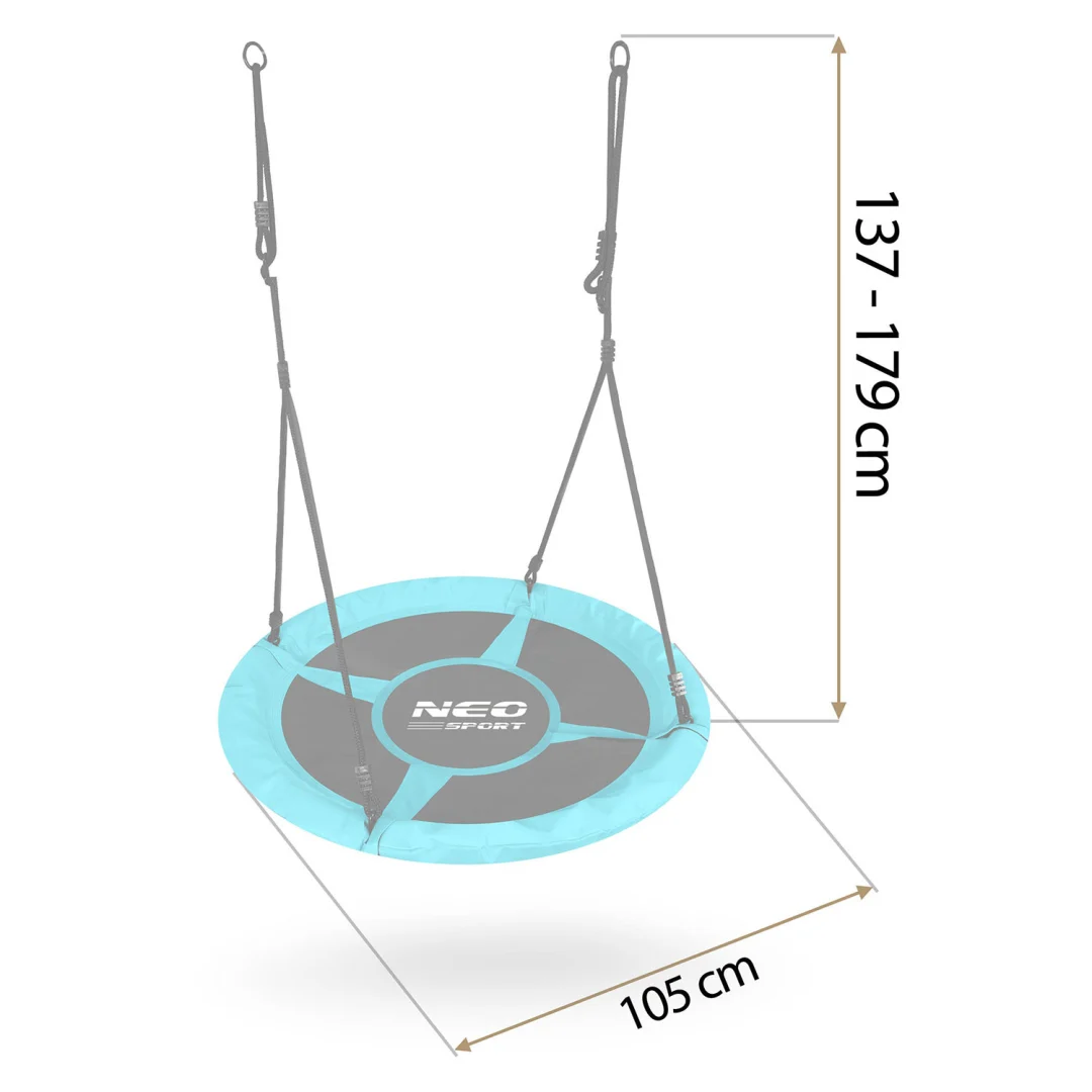 Dječja ljuljačka Neo-Sport Swingo ptičje gnijezdo, Ø 100 cm, zelena, var. 1082_4