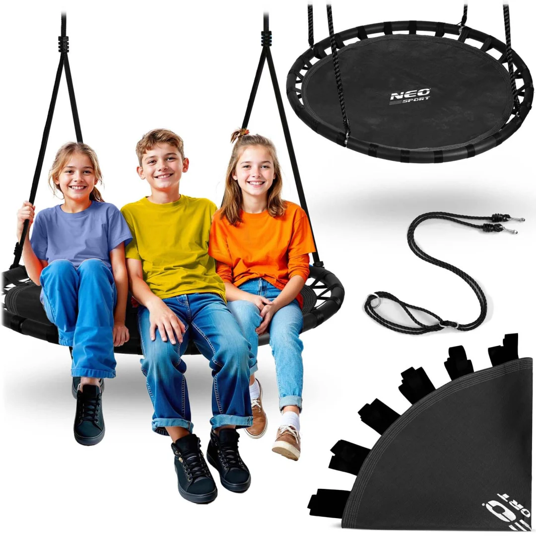 Dječja ljuljačka Neo-Sport Swingo ptičje gnijezdo, Ø 110 cm, crvena_1