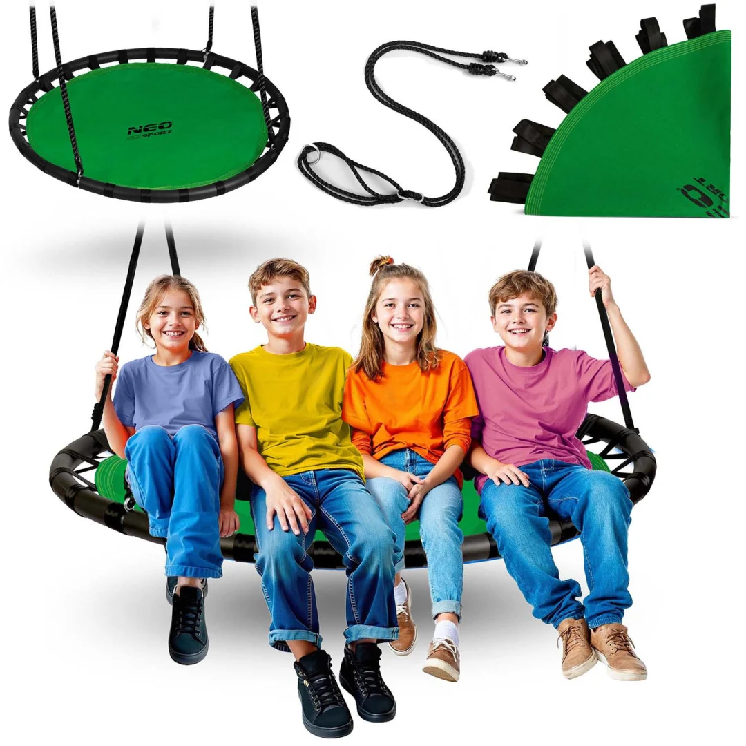 Dječja ljuljačka Neo-Sport Swingo ptičje gnijezdo, Ø 120 cm, crvena, var. 110222_1