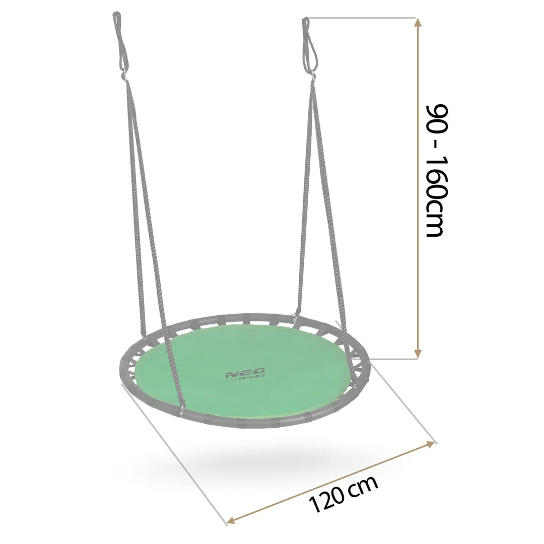 Dječja ljuljačka Neo-Sport Swingo ptičje gnijezdo, Ø 120 cm, crvena, var. 110222_6