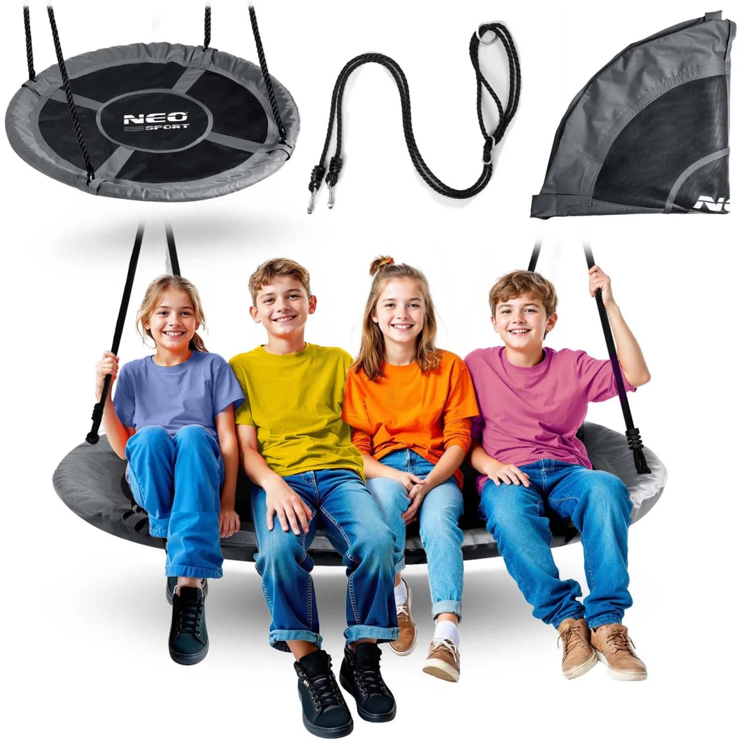 Dječja ljuljačka Neo-Sport Swingo ptičje gnijezdo, Ø 120 cm, crvena, var. 110321_1