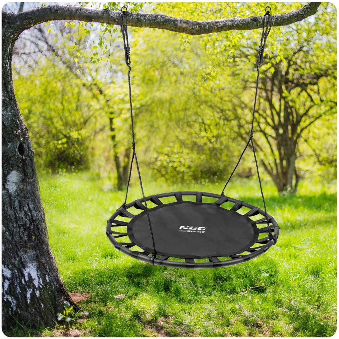 Dječja ljuljačka Swingo XXL ptičje gnijezdo, crna, Ø 120 cm_7
