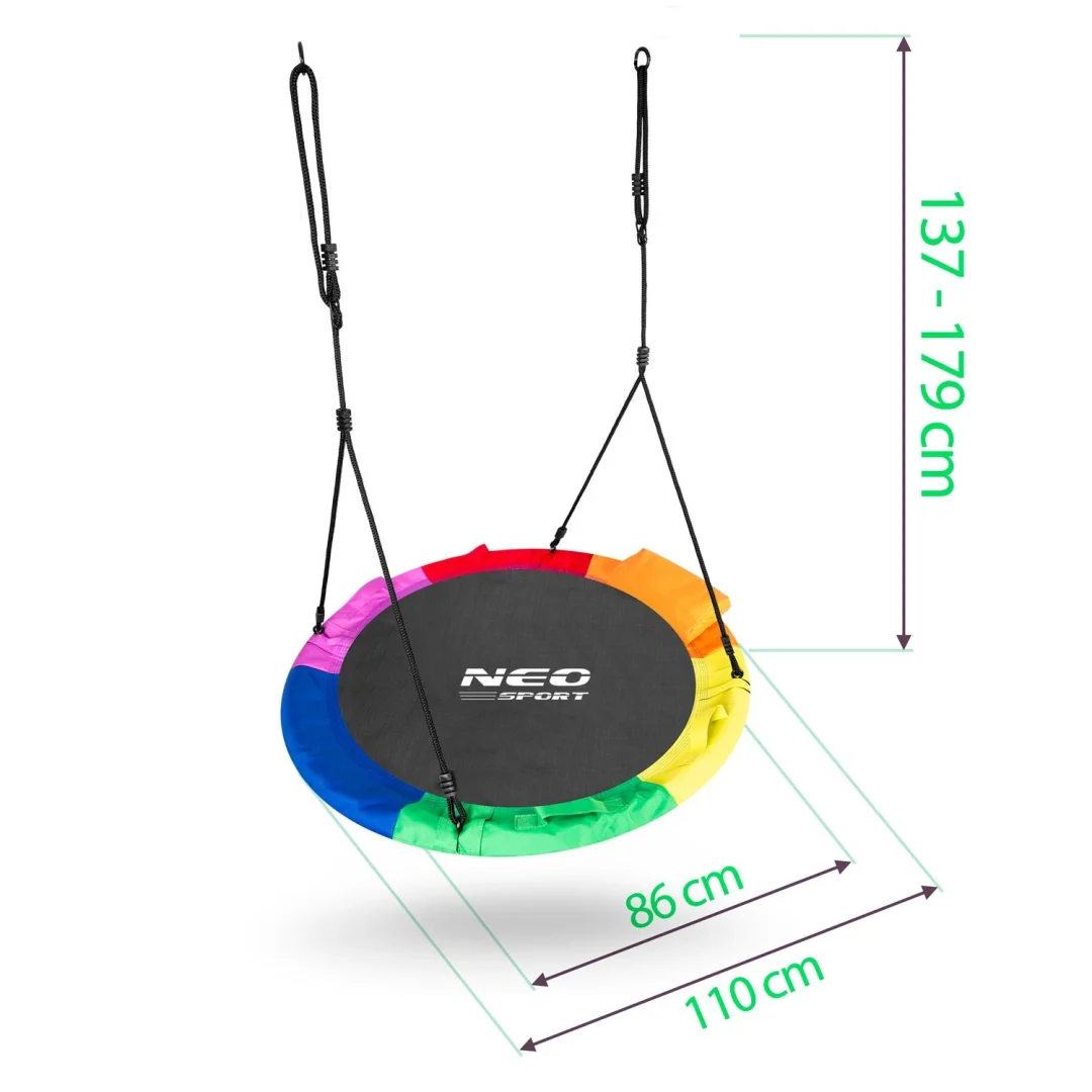 Dječja ljuljačka Swingo XXL ptičje gnijezdo, višebojna, Ø 110 cm_10