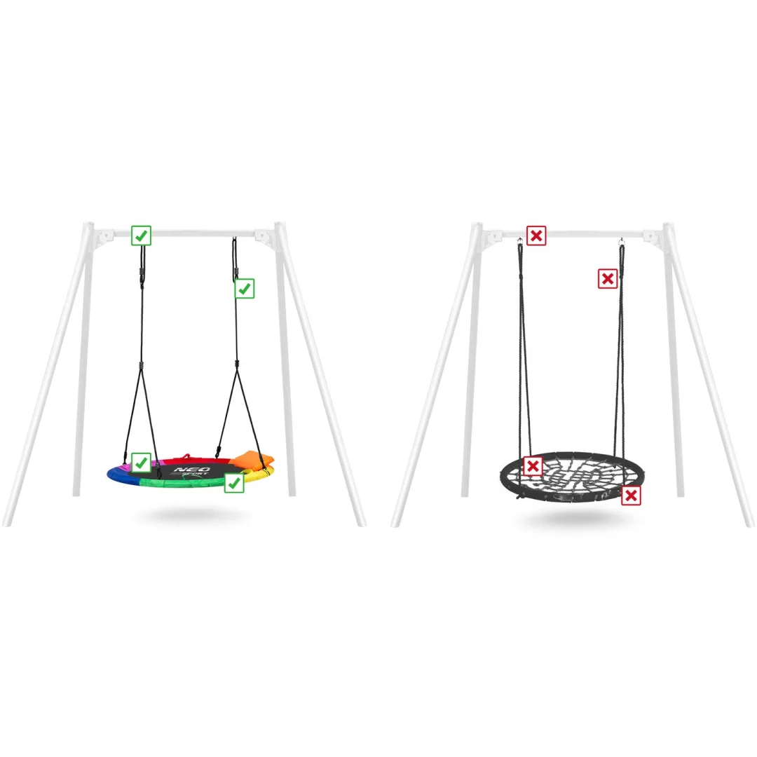 Dječja ljuljačka Swingo XXL ptičje gnijezdo, višebojna, Ø 120 cm_14