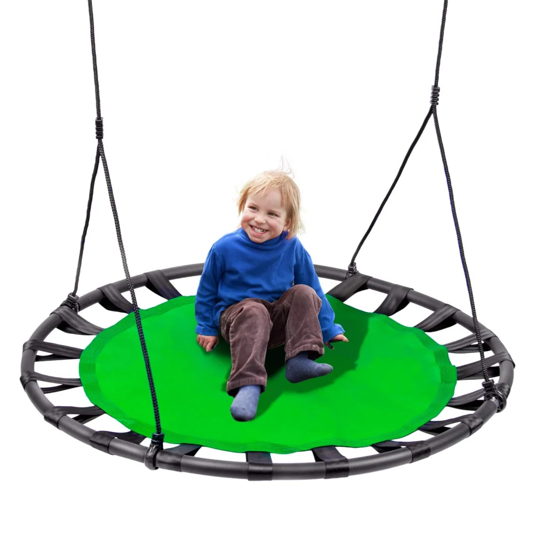 Dječja ljuljačka Swingo XXL ptičje gnijezdo, zelena, Ø 120 cm_11