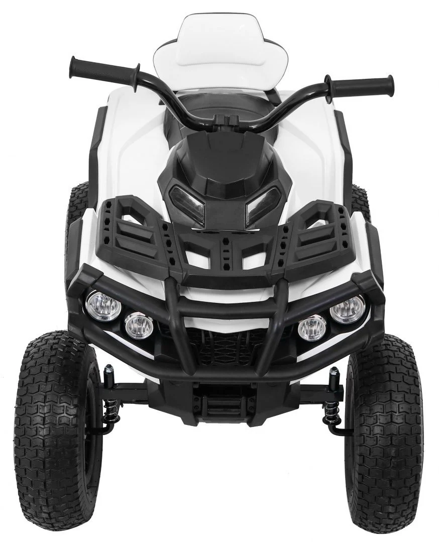 Dječji ATV Air Quad na baterije, bijeli + gume na napuhavanje + MP3 radio + spori start, bijela quad na akumulator_10