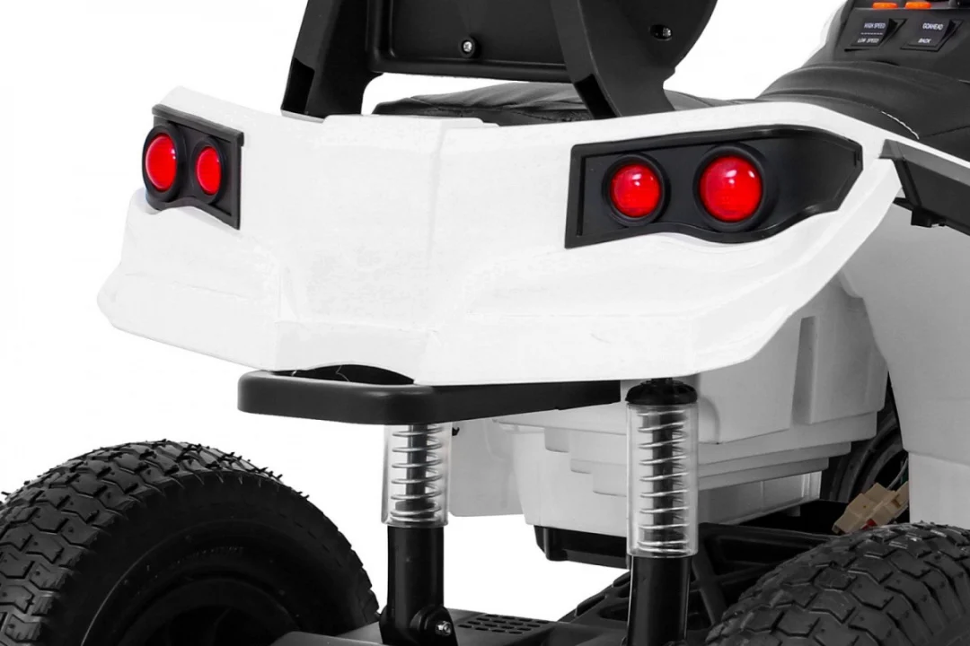 Dječji ATV Air Quad na baterije, bijeli + gume na napuhavanje + MP3 radio + spori start, bijela quad na akumulator_11