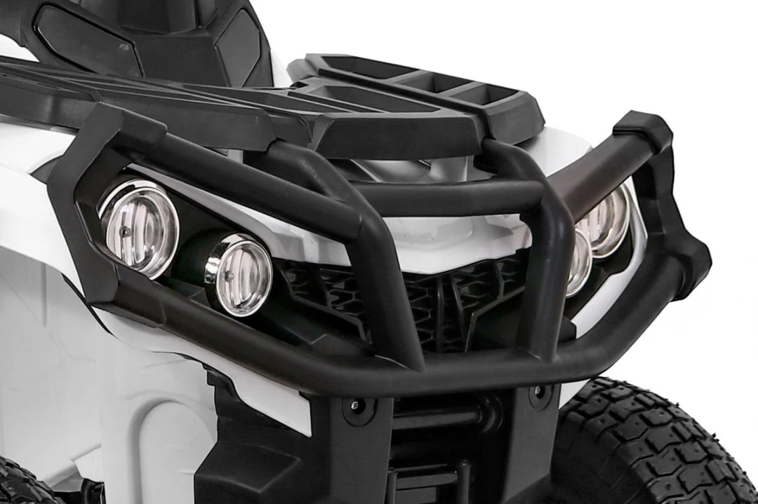 Dječji ATV Air Quad na baterije, bijeli + gume na napuhavanje + MP3 radio + spori start, bijela quad na akumulator_12