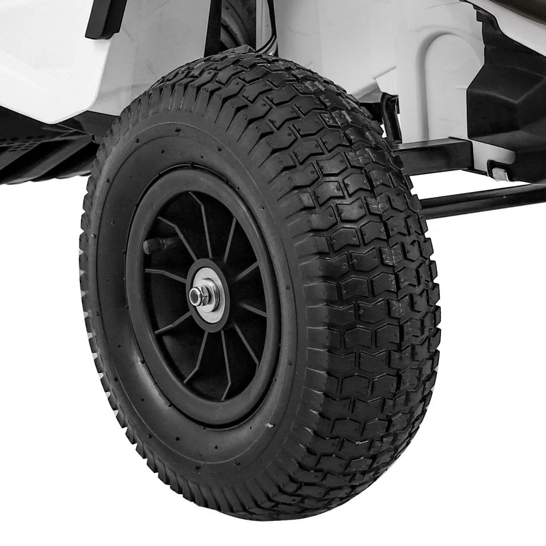 Dječji ATV Air Quad na baterije, bijeli + gume na napuhavanje + MP3 radio + spori start, bijela quad na akumulator_13