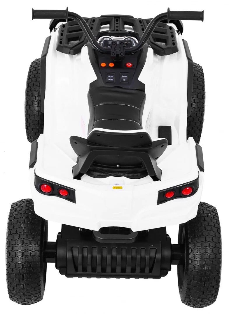 Dječji ATV Air Quad na baterije, bijeli + gume na napuhavanje + MP3 radio + spori start, bijela quad na akumulator_7